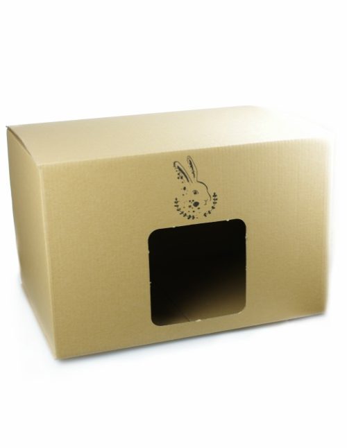 domek z kartonu dla królika